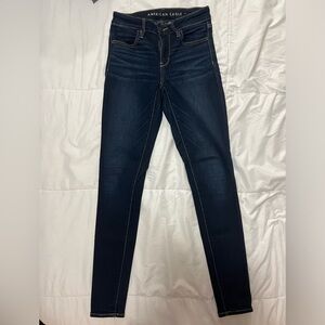 Womens American Eagle Skinny Jeans Low Rise Size 2 long